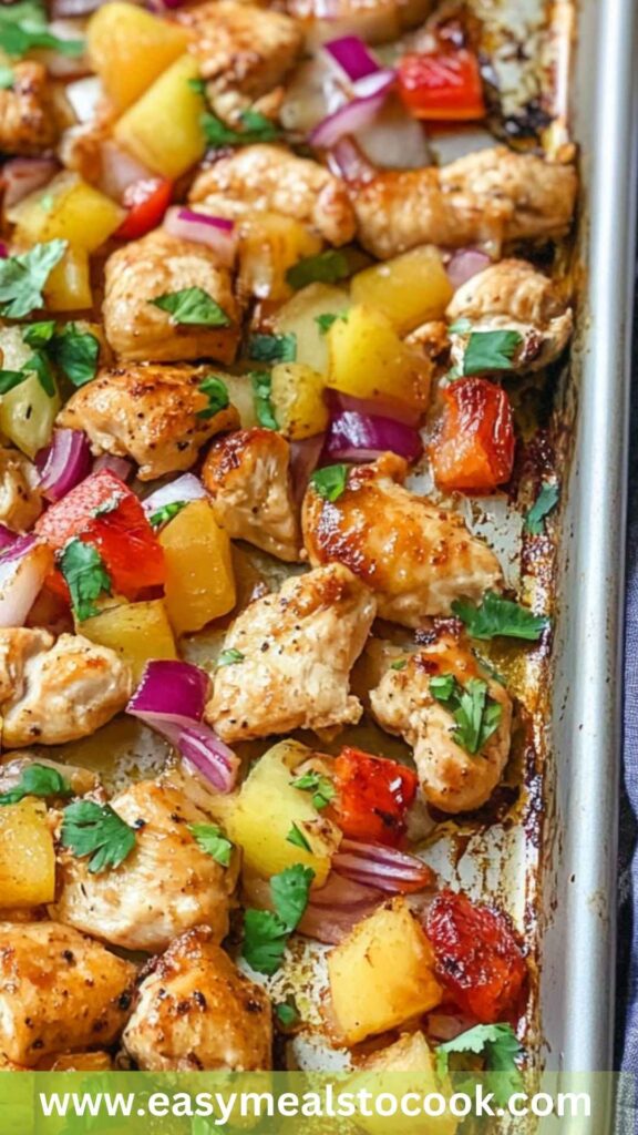 Hawaiian Chicken Sheet Pan Copycat Recipe