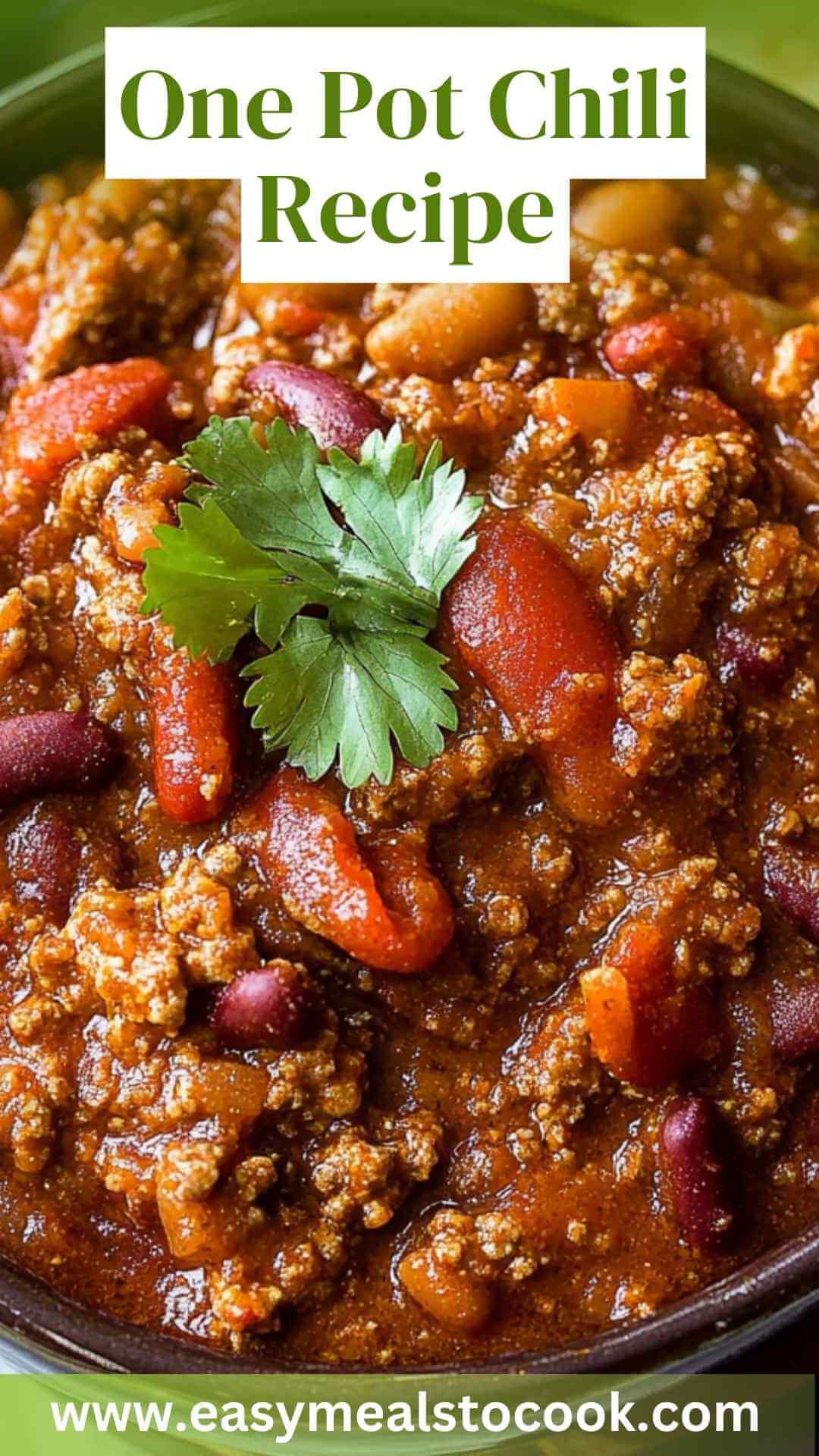 One Pot Chili Recipe