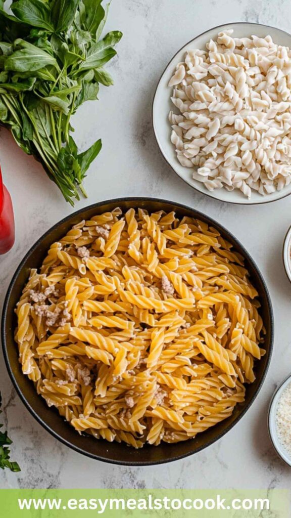 One Pot Ground Turkey Pasta Copycat Recipe