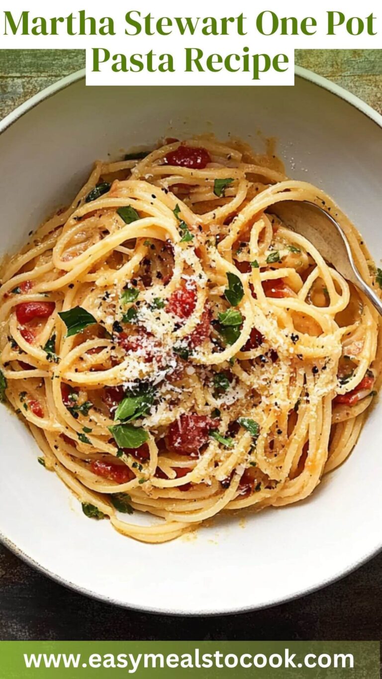 Martha Stewart One Pot Pasta Recipe – Easy Meals To Cook