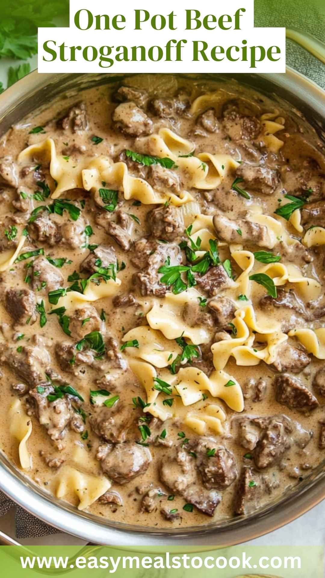 One Pot Beef Stroganoff Recipe