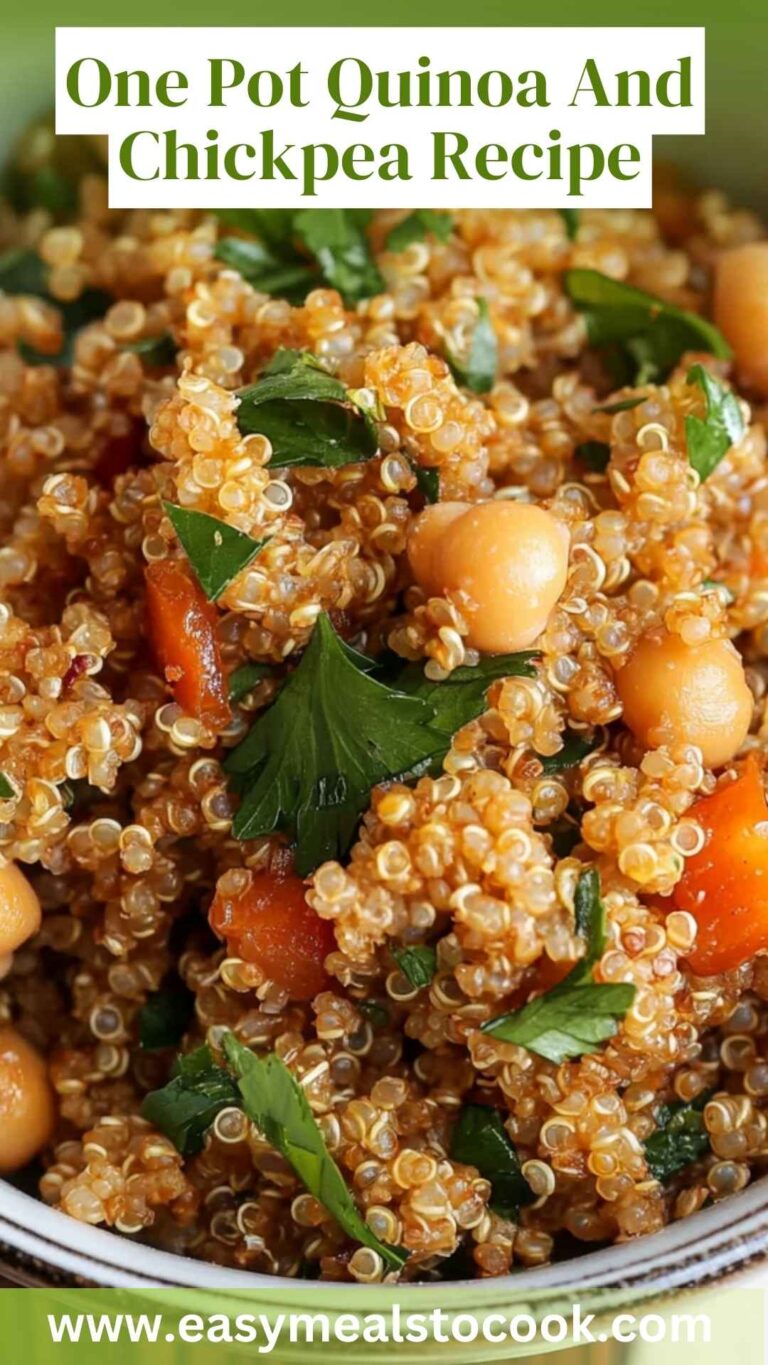 One Pot Quinoa And Chickpea Recipe – Easy Meals To Cook