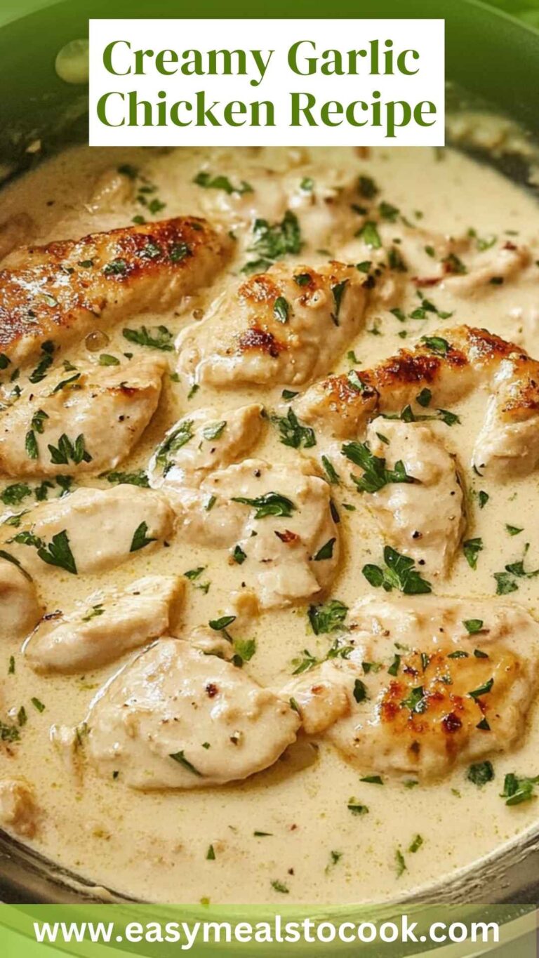 Creamy Garlic Chicken Recipe – Easy Meals To Cook