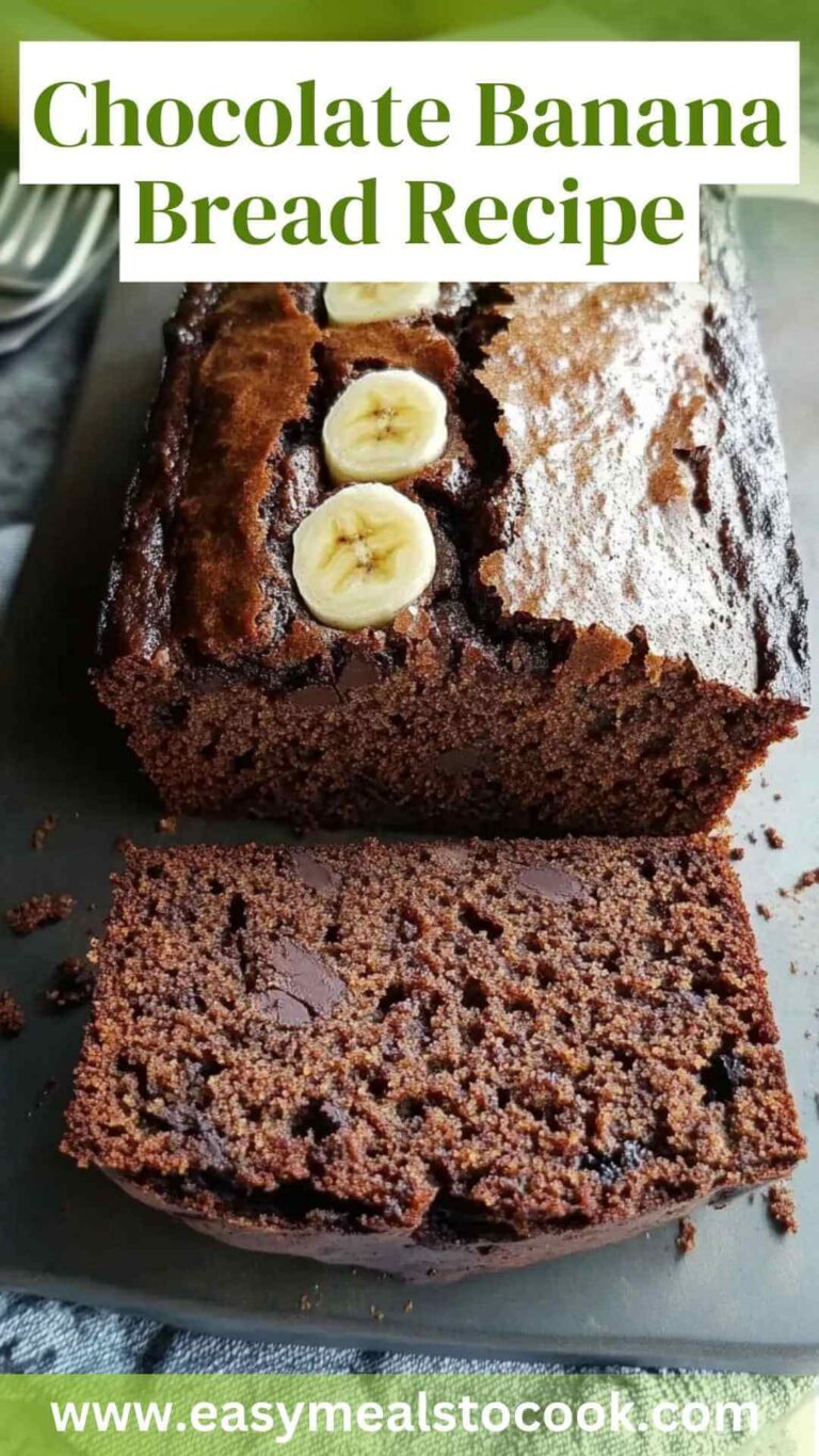 Chocolate Banana Bread Recipe – Easy Meals To Cook