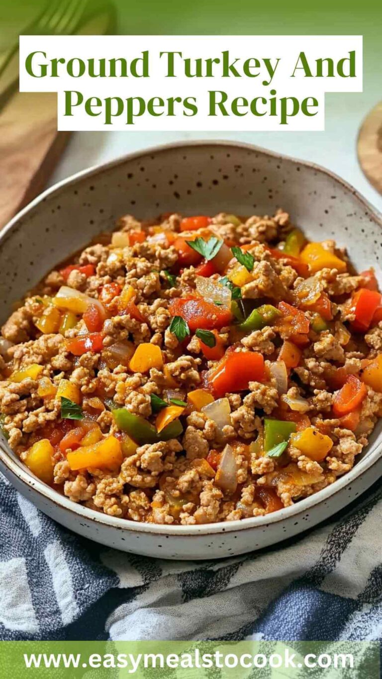 Ground Turkey And Peppers Recipe – Easy Meals To Cook
