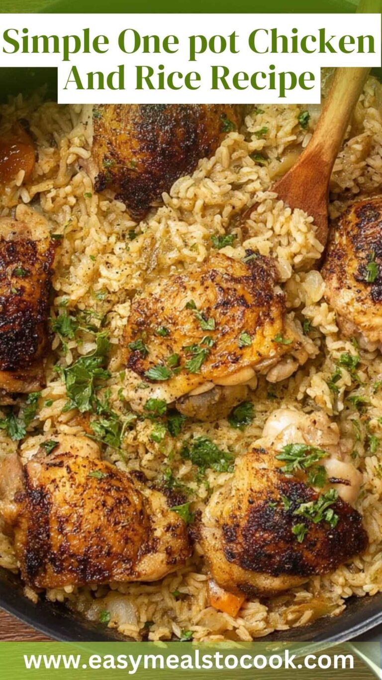 Simple One pot Chicken And Rice Recipe – Easy Meals To Cook