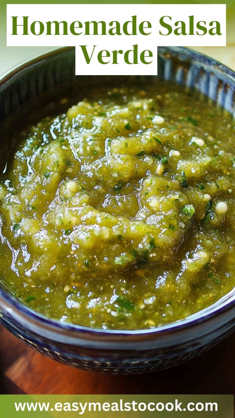 Homemade Salsa Verde – Easy Meals To Cook