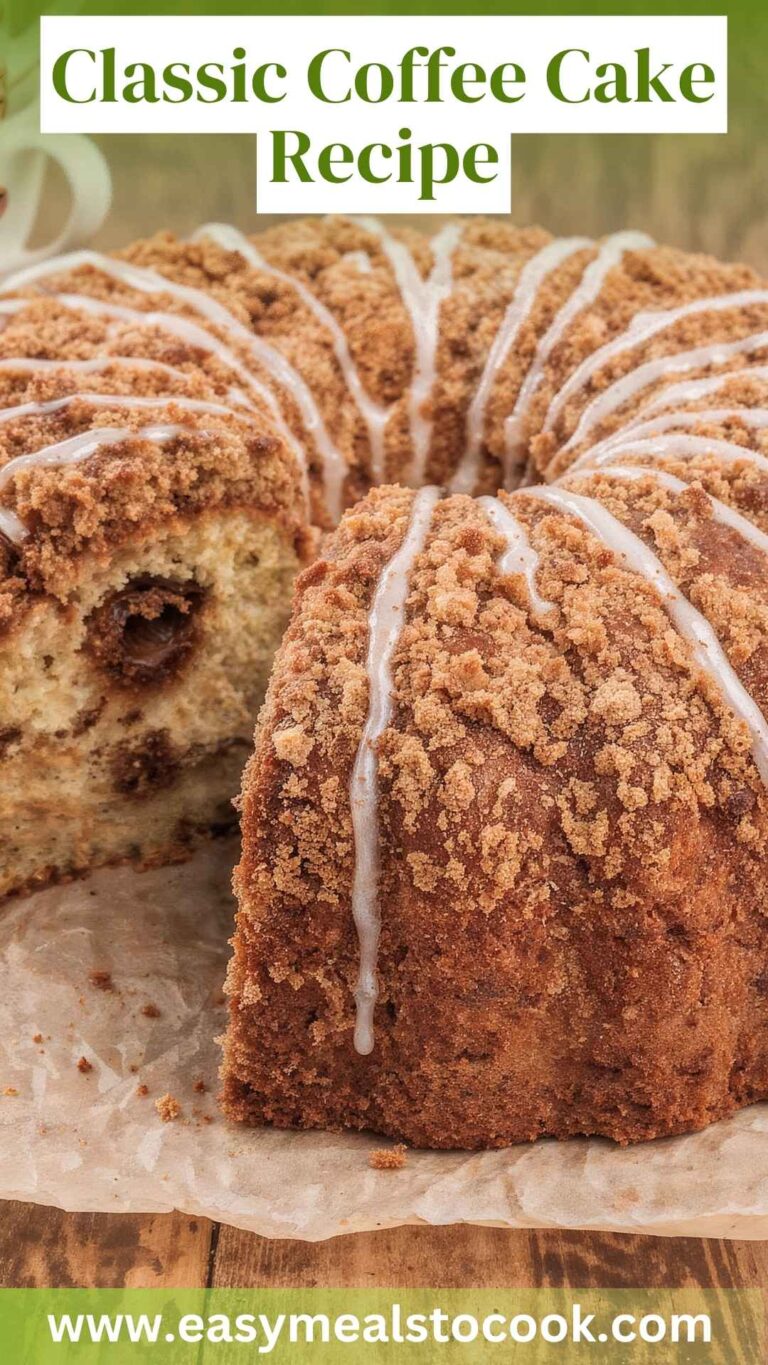 Classic Coffee Cake Recipe – Easy Meals To Cook