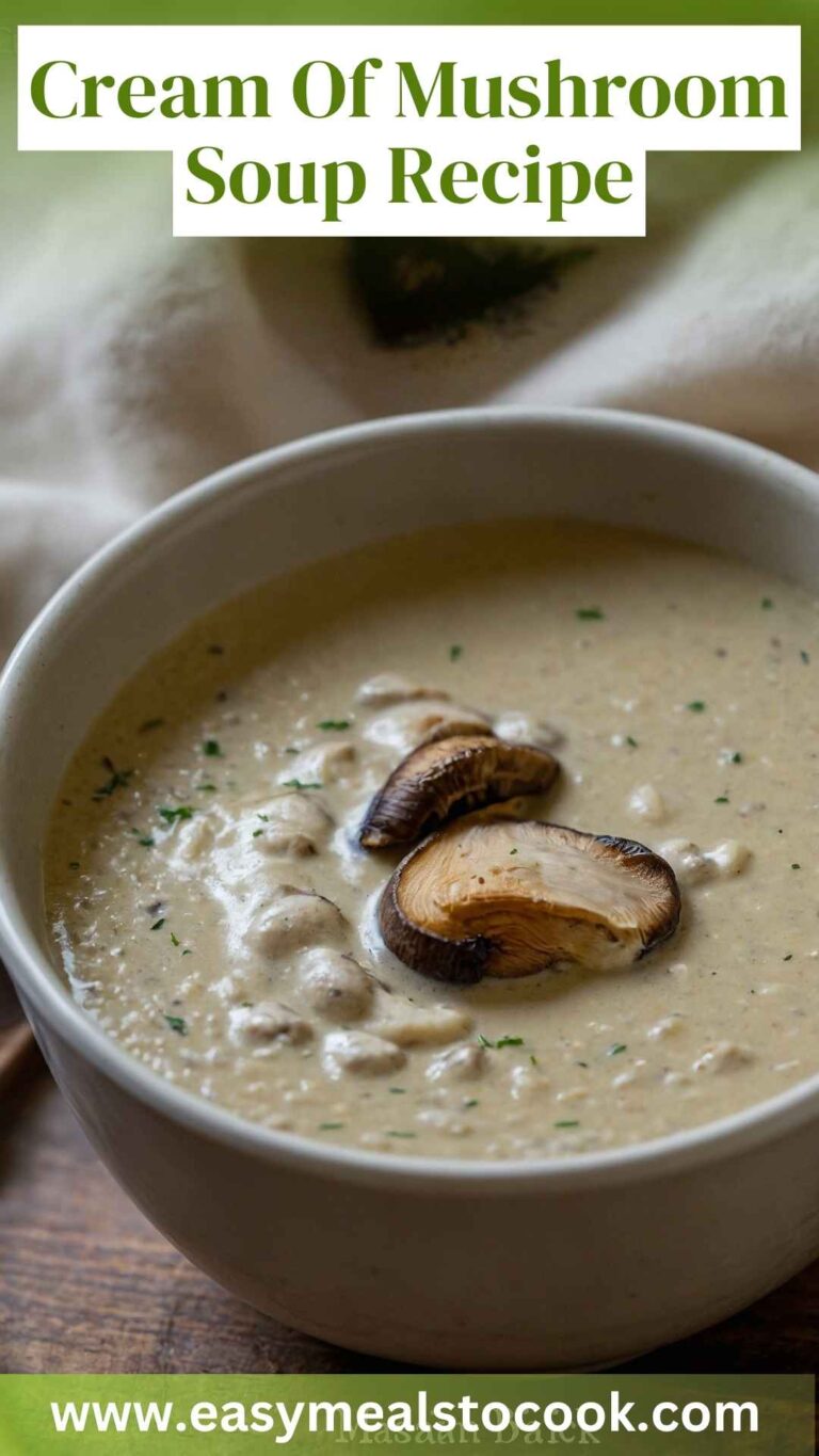 Cream Of Mushroom Soup Recipe – Easy Meals To Cook