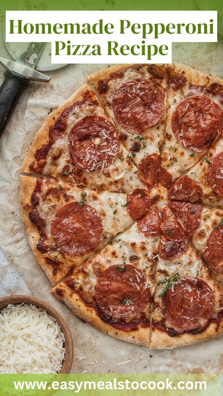 Homemade Pepperoni Pizza Recipe – Easy Meals To Cook