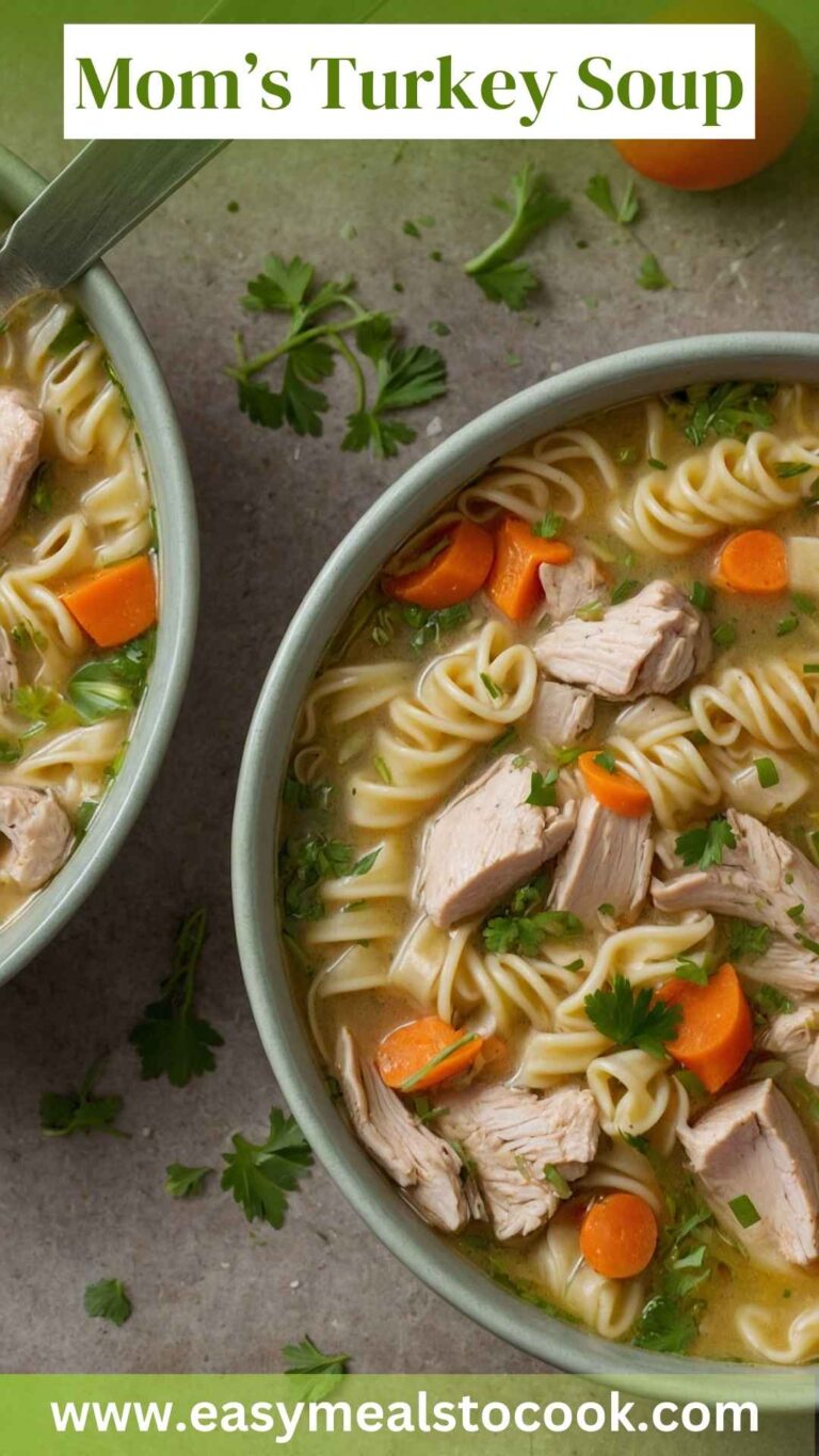 Mom’s Turkey Soup – Easy Meals To Cook