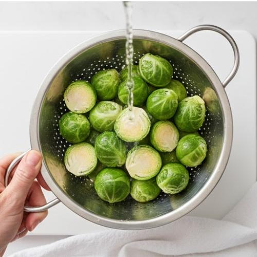 Step 2: Clean and Prepare the Brussels Sprouts Step 2: Clean and Prepare the Brussels Sprouts