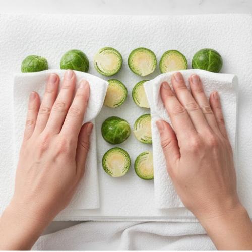 Step 3: Dry Off the Sprouts Step 3: Dry Off the Sprouts