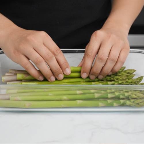 Step 3: Arrange the Asparagus Step 3: Arrange the Asparagus
