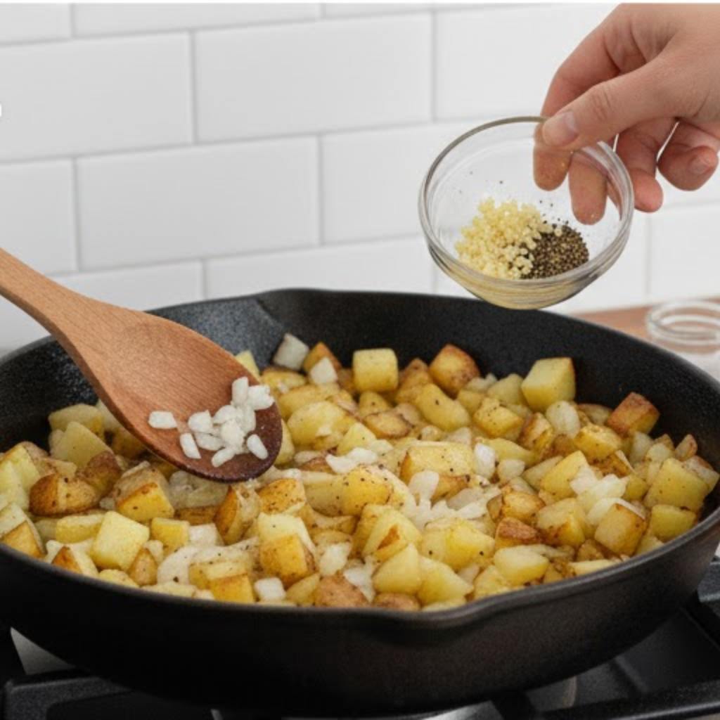 Step 4: Add Garlic and Seasoning