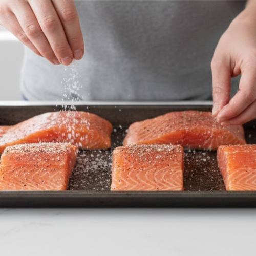 Step 4: Season the Salmon