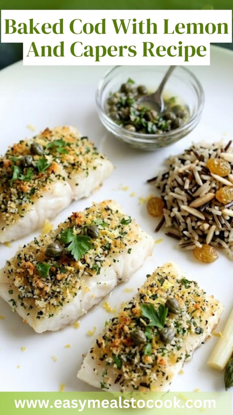 Baked Cod With Lemon And Capers Recipe – Easy Meals To Cook