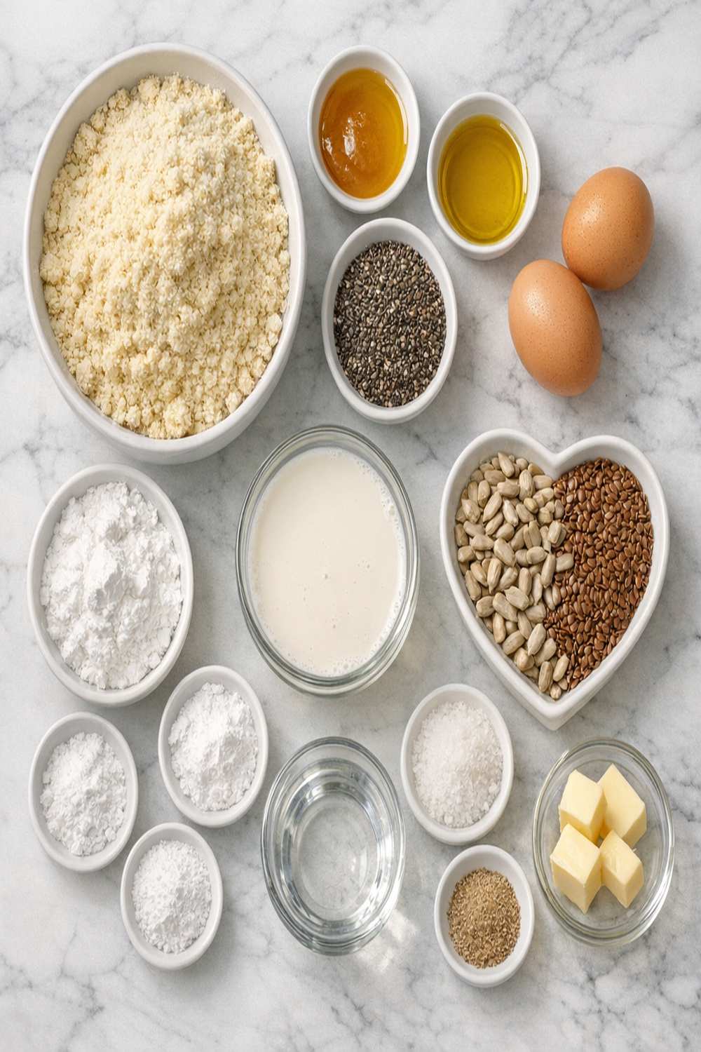 Almond Flour Gluten Free Bread Recipe ingredients