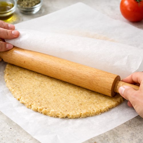 Step 4: Press and Roll Your Crust Between Parchment