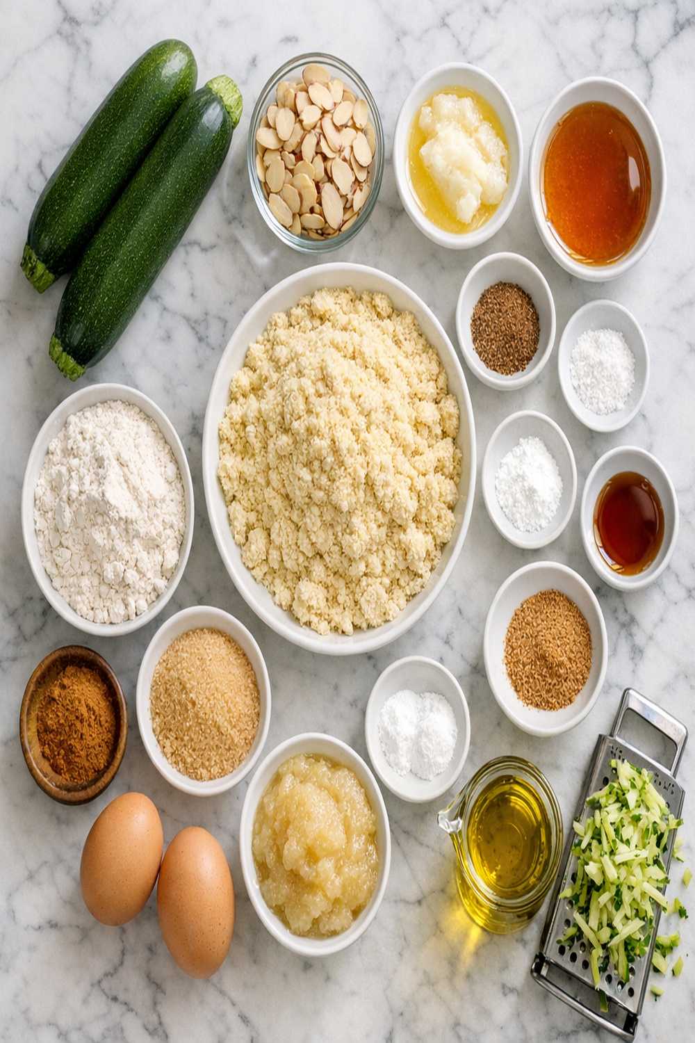 Almond Flour Zucchini Bread Recipe ingredients