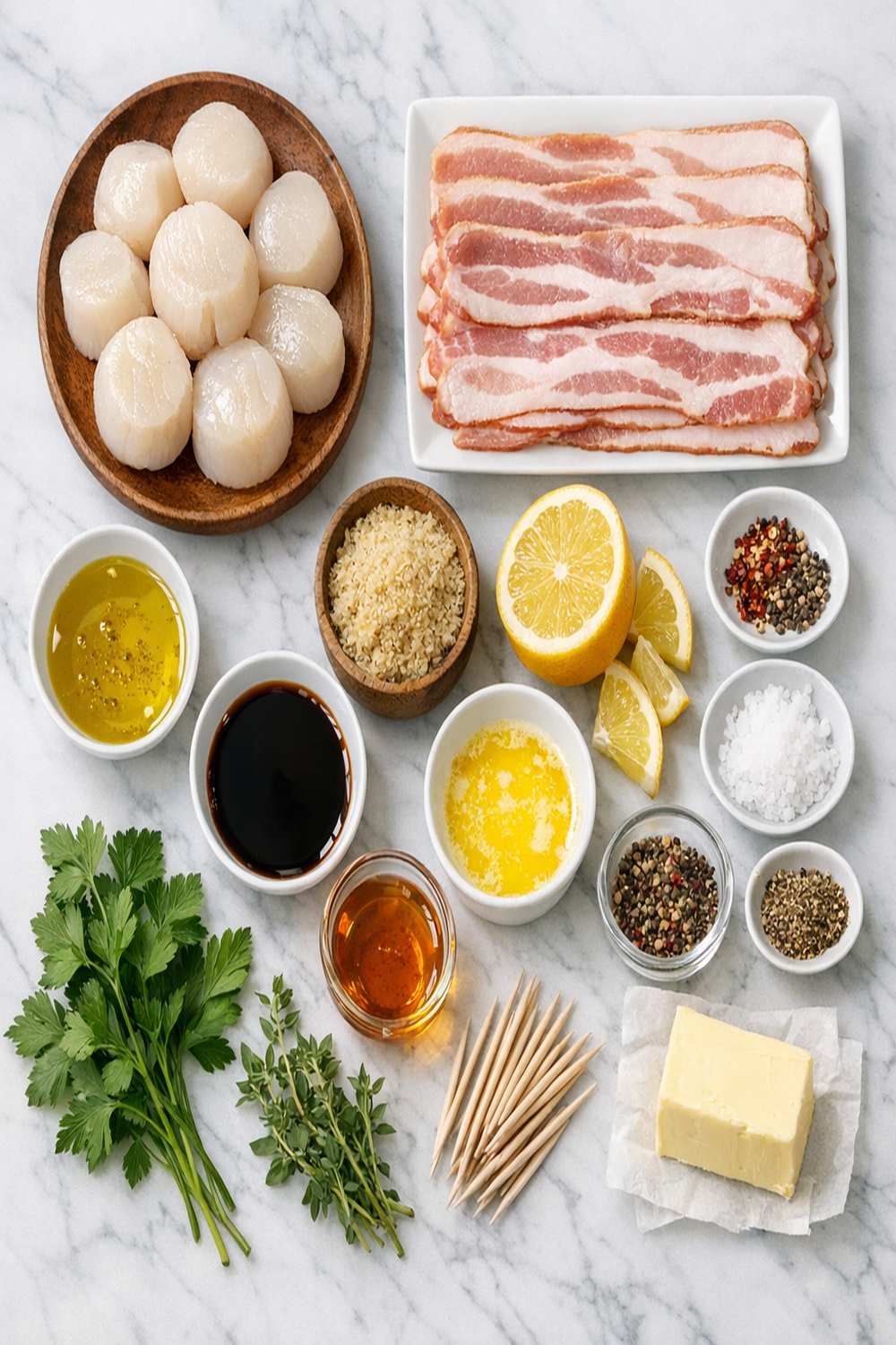 Bacon Wrapped Scallop Recipe ingredients