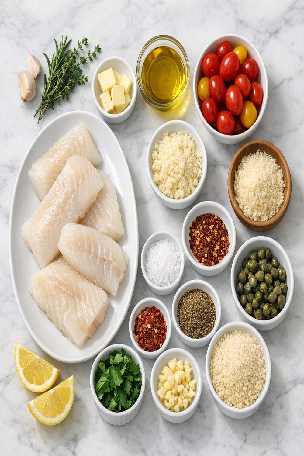 Baked Cod Fillet Recipe ingredients