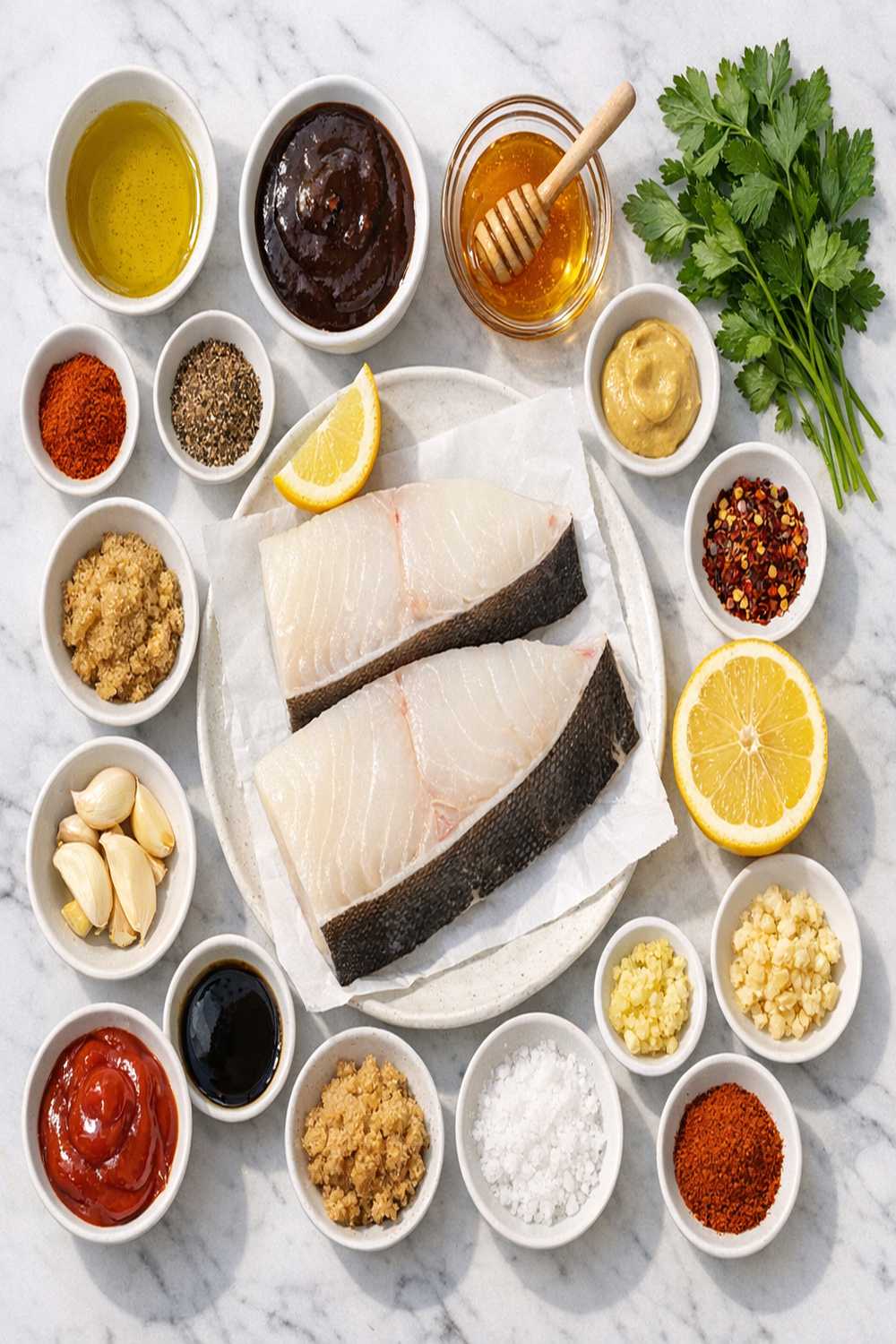 BBQ Halibut Recipe ingredients