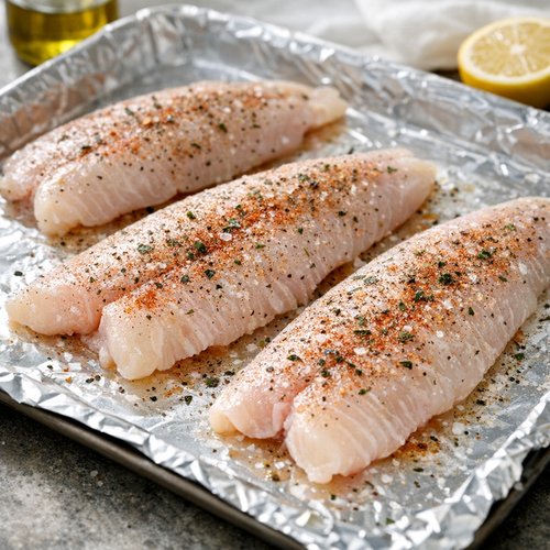 Step 3: Arrange and Season Your Fish (3 minutes)