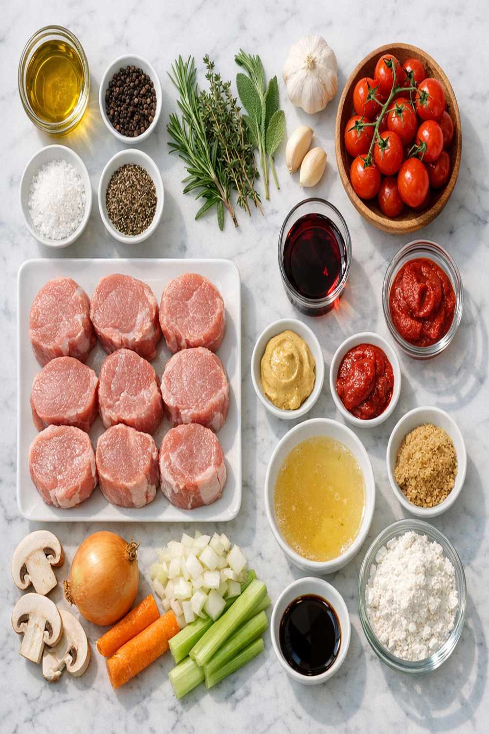 Braised Pork Medallion Recipe ingredients
