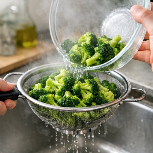 Step 4: Drain Your Broccoli Carefully