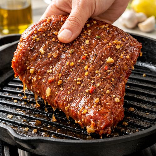 Step 5: Season and Place the Steak on the Pan